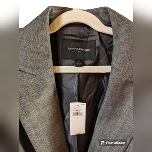 NWT Women's Banana Republic Size 2 Charcoal Blazer